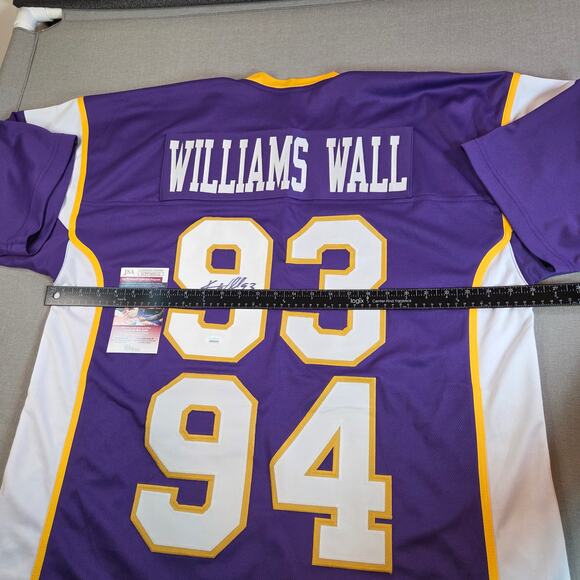 Williams Wall Vikings #93 #94 Kevin Williams Signed Jersey JSA COA XL Purple - Picture 8 of 16